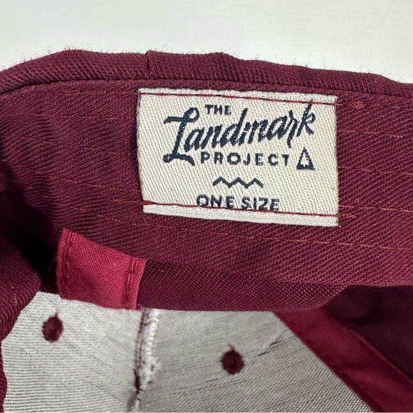 The Landmark Project Burgundy Adjustable SnapBack Hat with Tree Patch - Picture 9 of 11